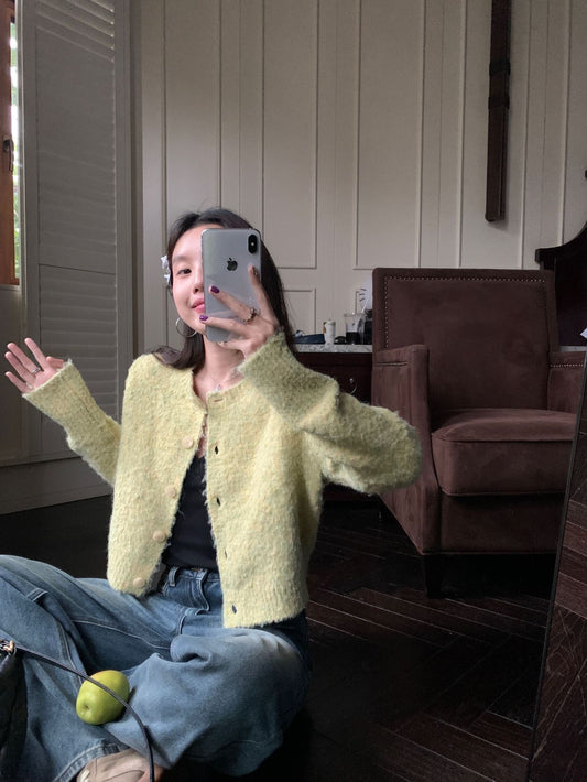 温柔软糯圈圈纱毛衣Soft Mochi Loop Cardigan