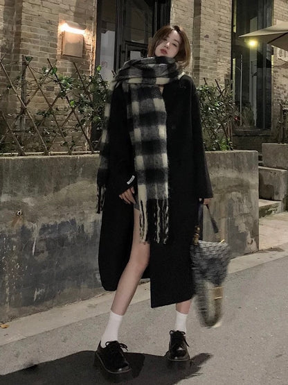 韩剧女主格纹围巾Korean Plaid Scarf