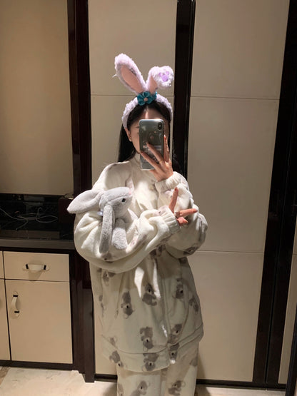 20%OFF_考拉卡通珊瑚绒家居服🐨 Koala cartoon coral fleece loungewear