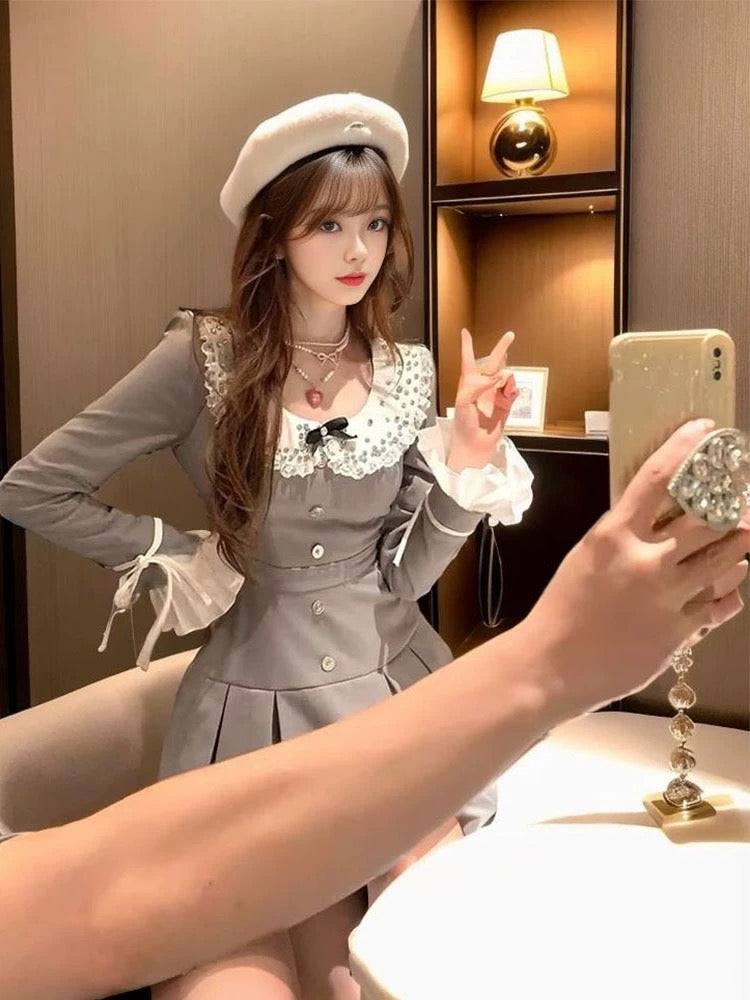 15%OFF_高级感重工连衣裙Doll Collar Dress