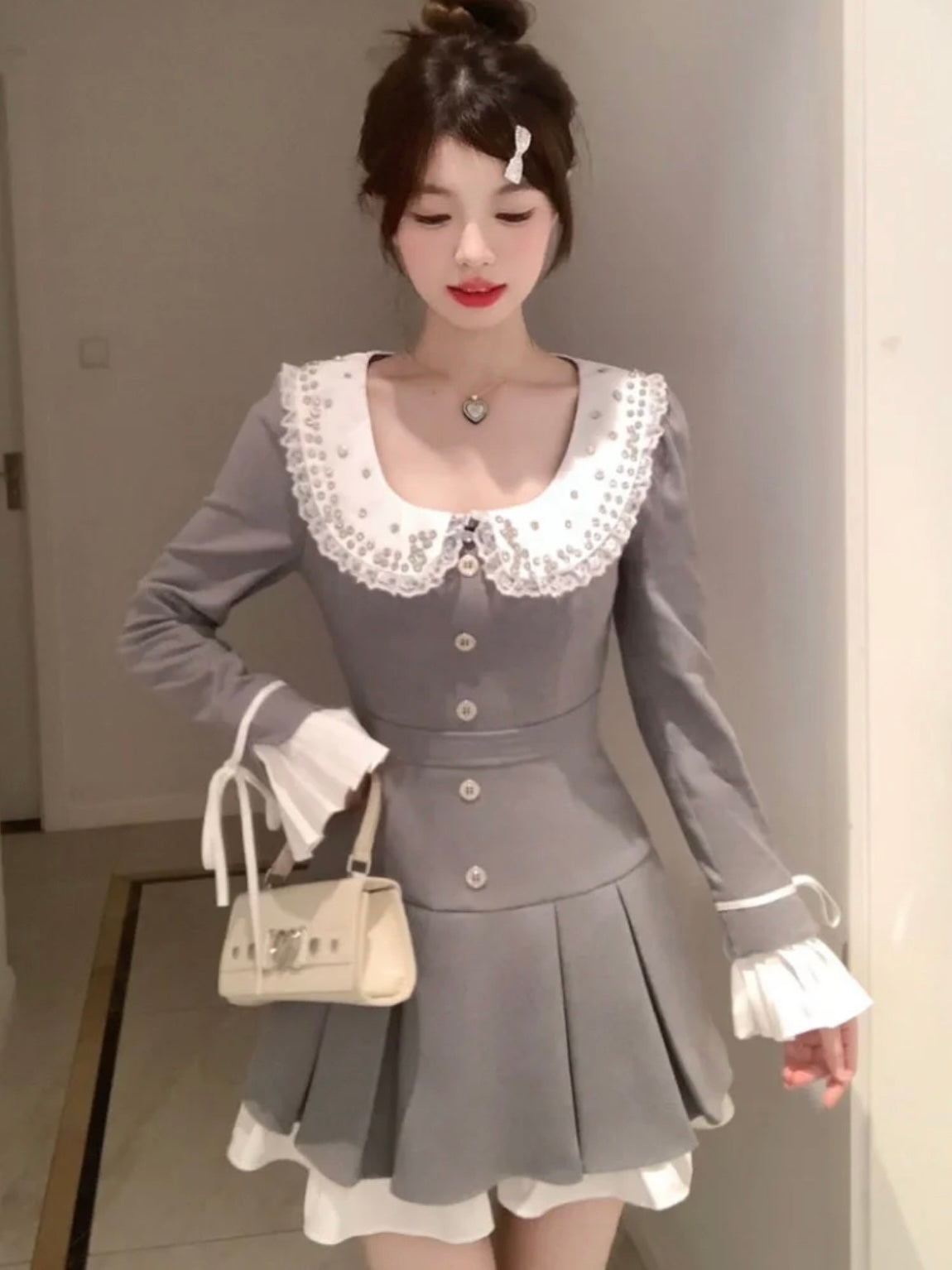 15%OFF_高级感重工连衣裙Doll Collar Dress