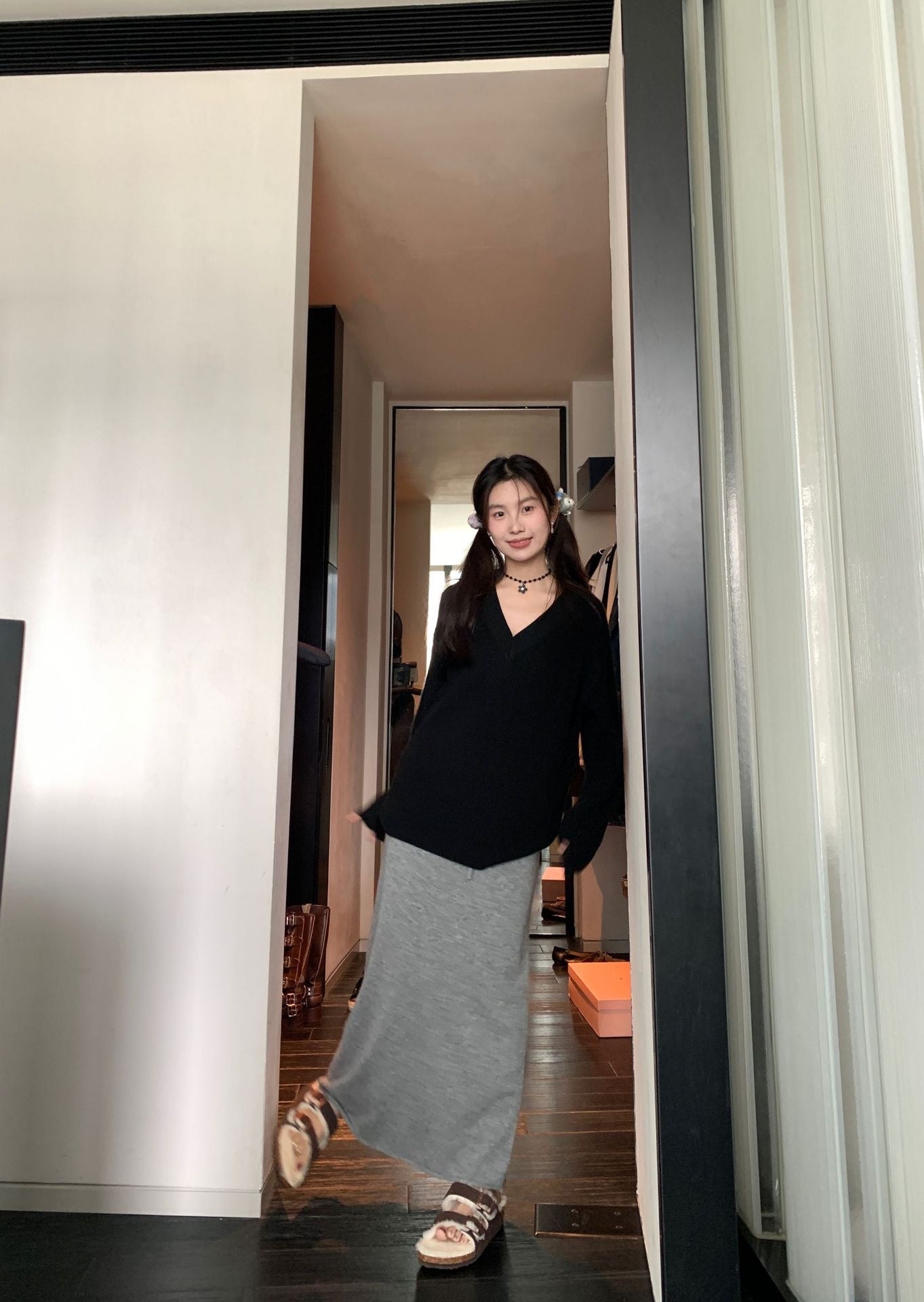 全羊毛舒适针织半裙Wool Knitted Skirt