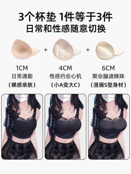 漫画身材外扩内衣Suspender Bra with Pads in Three Sizes