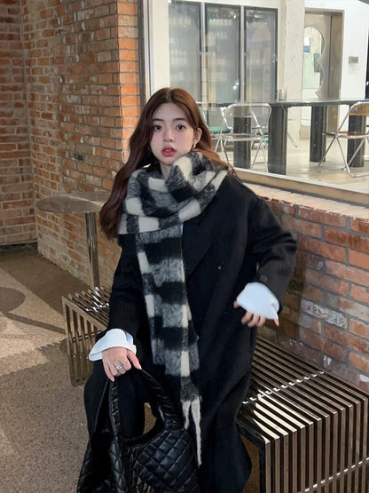 韩剧女主格纹围巾Korean Plaid Scarf