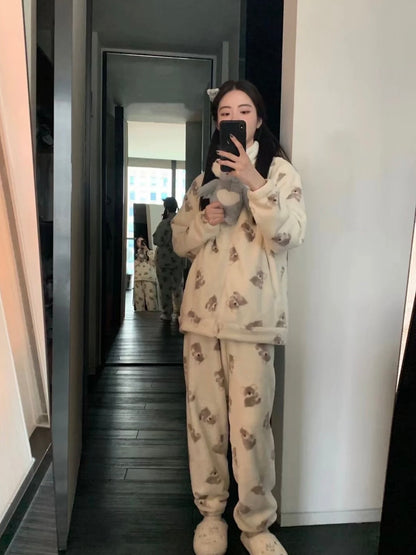 20%OFF_考拉卡通珊瑚绒家居服🐨 Koala cartoon coral fleece loungewear