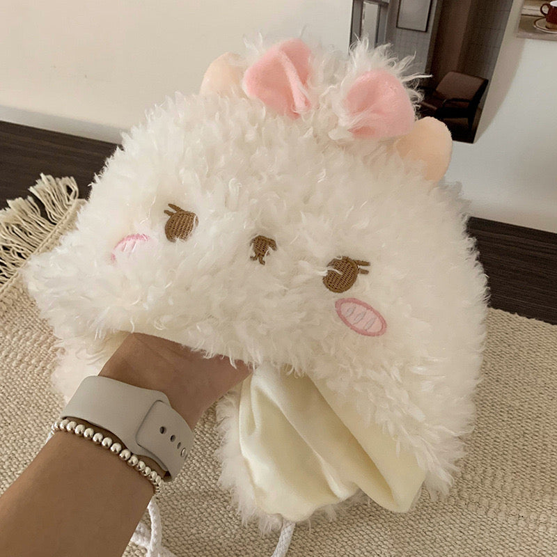 小羊咩咩毛绒毛球帽Sheep Pom Hat