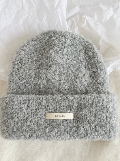 清冷感软糯灰色针织帽Soft grey knit hat with a cool feel