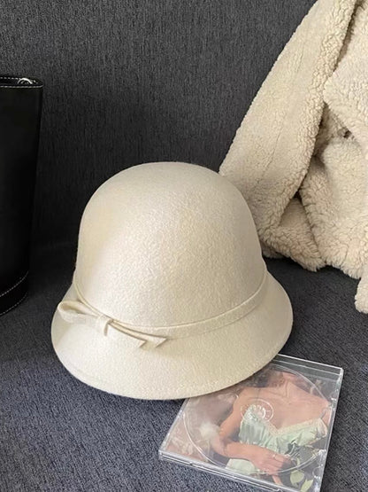 【留洋千金】高级白色礼盆帽Premium White Bowler Hat