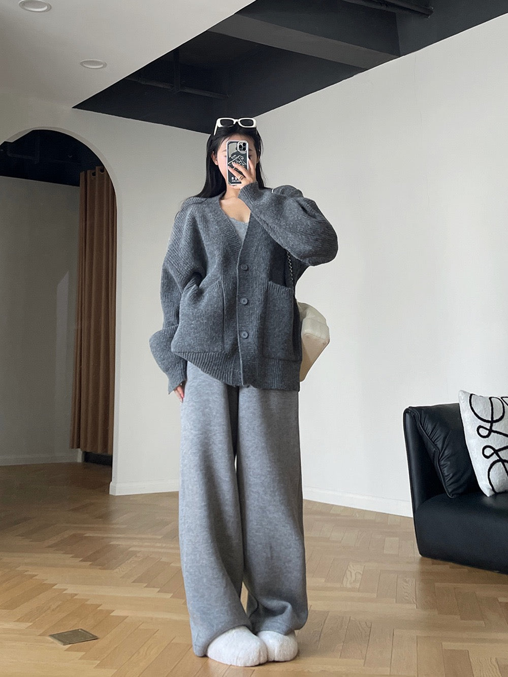 10%OFF_格雷系温柔慵懒针织套装Gray lazy knitting suit