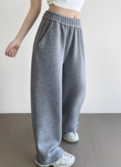 高克重加厚松紧腰直筒裤High-weight straight leg trousers