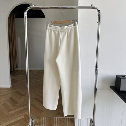 高克重加厚松紧腰直筒裤High-weight straight leg trousers