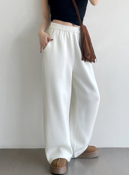 高克重加厚松紧腰直筒裤High-weight straight leg trousers