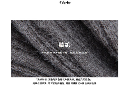 卡其/红色/灰色 慵懒风一字肩开衫One-shoulder cardigan