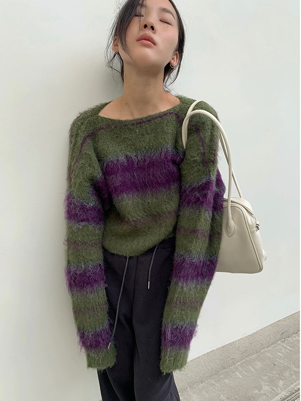 10%OFF_韩系撞色短款毛衣Unmatched Colour Sweater