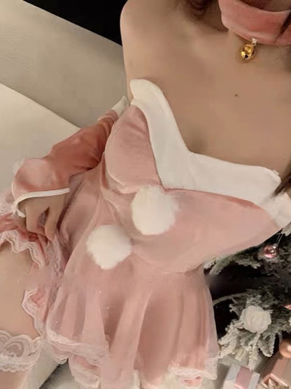 粉色兔女郎套装Pink Bunny Dress