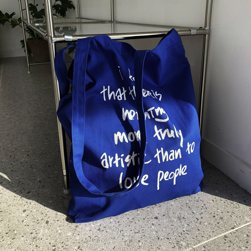 Azure "I feel" Tote Bag