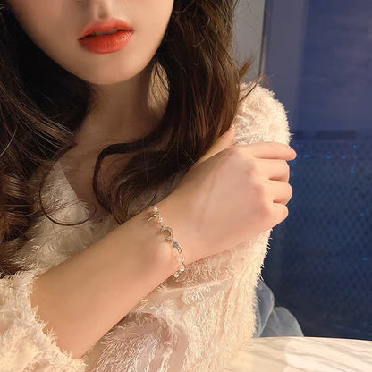 珍珠月亮手链Diamond and Pearl Bracelet