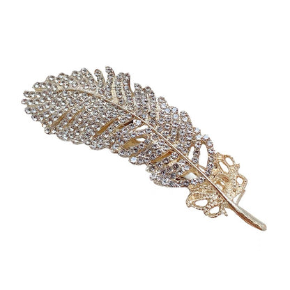 Diamond Leaf Hair Clip