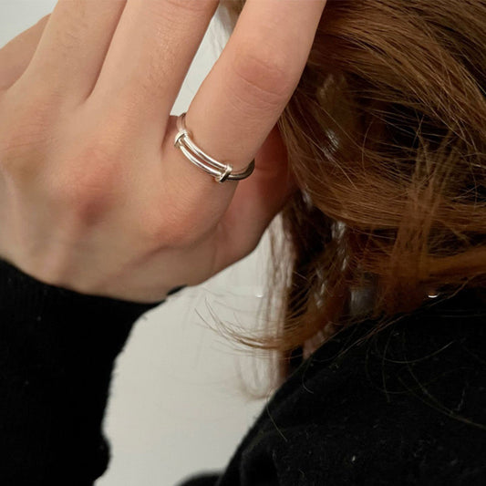 Gold and Silver Nail Ring