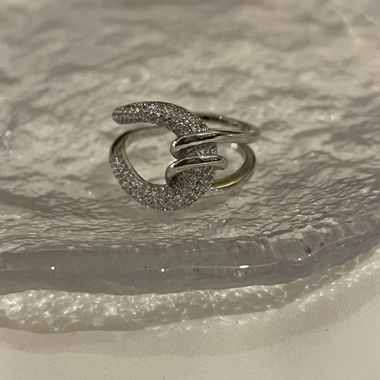 Silver Plated Diamond Ring