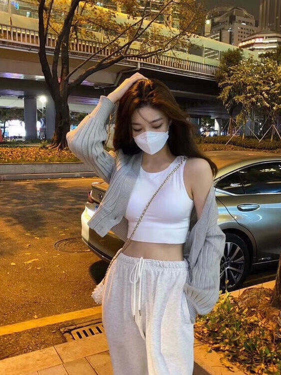 纯色运动背心自带胸垫Sport Crop Top