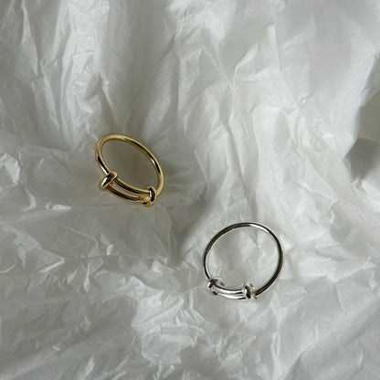 Gold and Silver Nail Ring