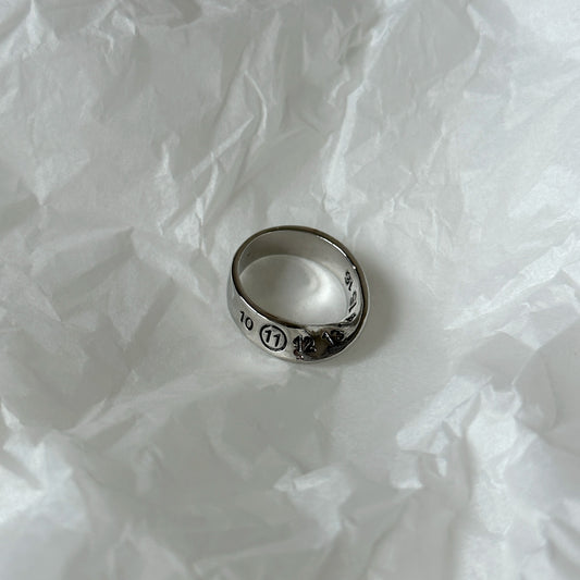 Silver-Plated Ring with Numbers