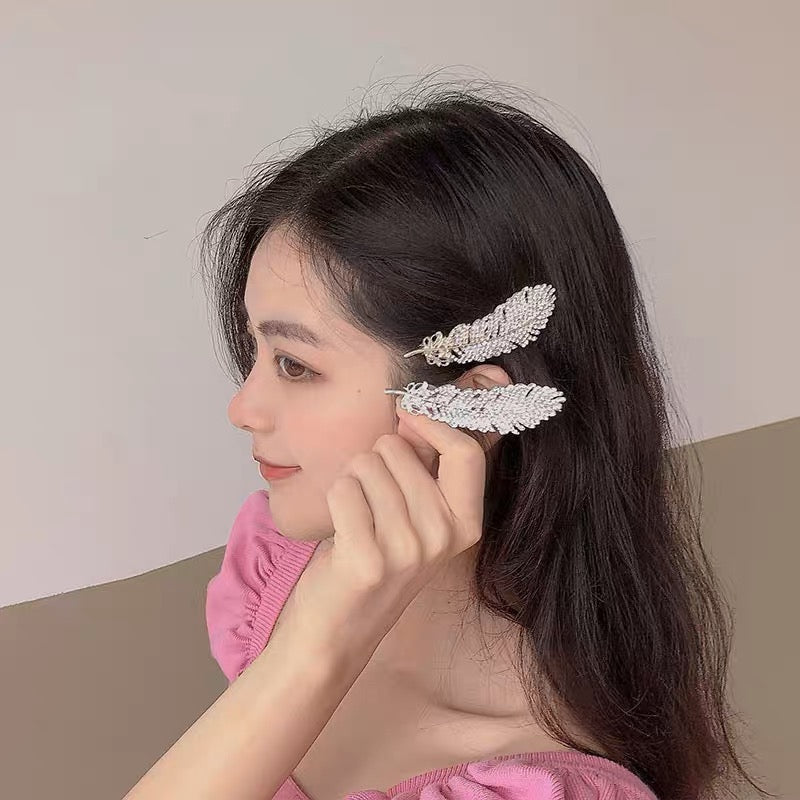 Diamond Leaf Hair Clip