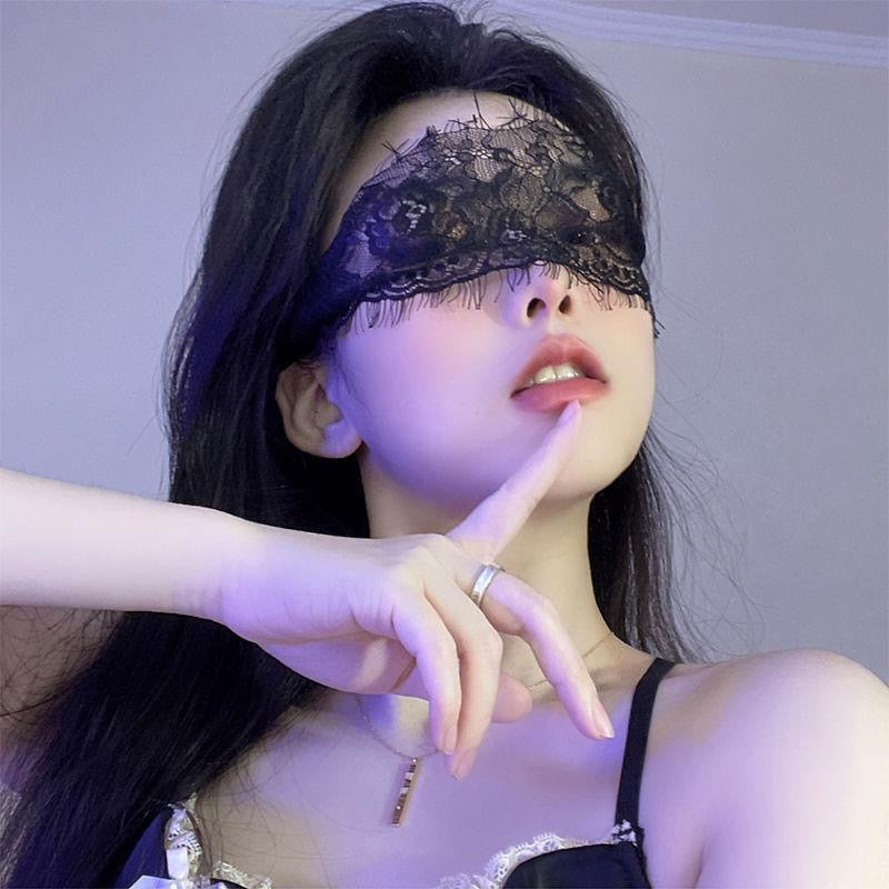 黑白两色蕾丝眼罩Lace Eye Mask