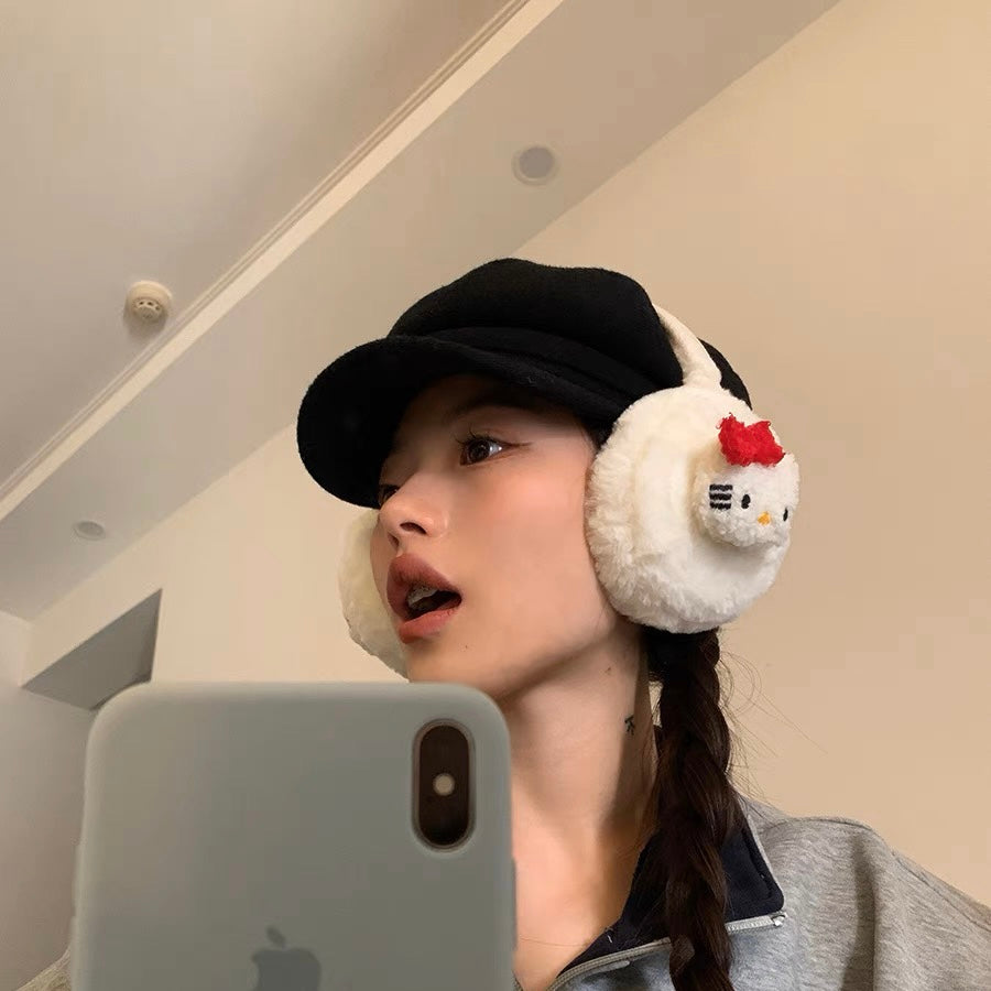 Kitty可折叠毛绒耳罩Fuzzy Hello Kitty Earmuffs