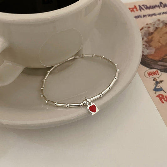 Silver Bracelet with Heart Padlock