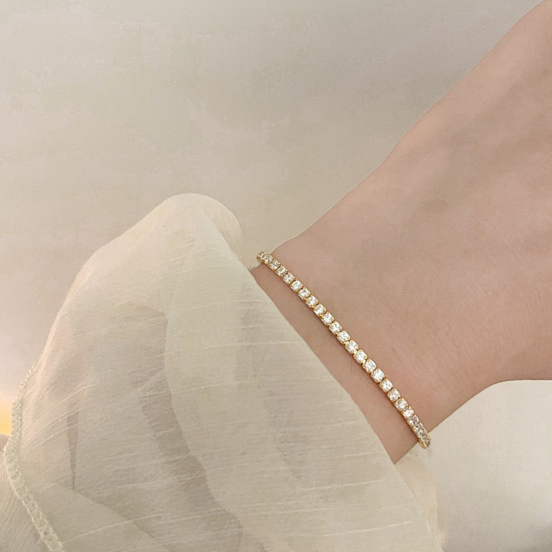 Diamond Box Chain Bracelet