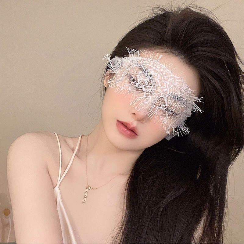 黑白两色蕾丝眼罩Lace Eye Mask