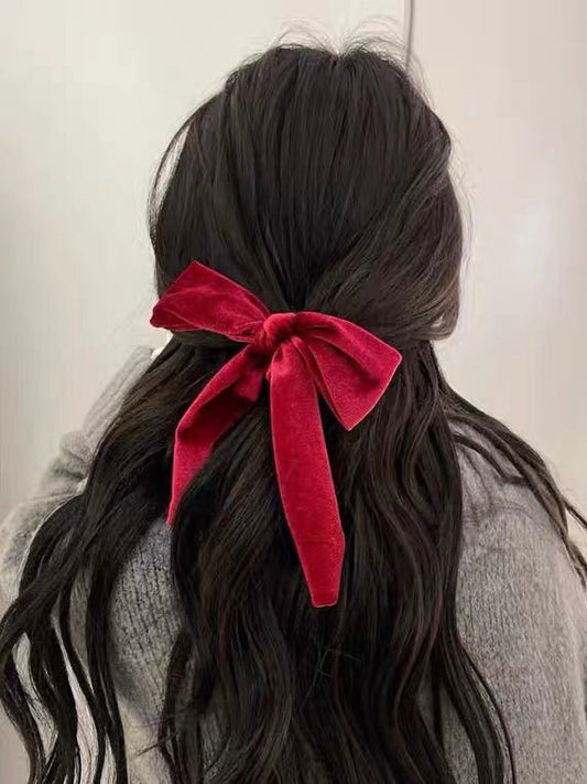 红色/黑色丝绒发绳Velvet Hair Scrunchie