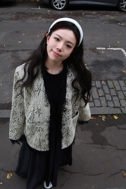 小香羊毛流苏外套Fringe Wool Coat