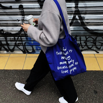 Azure "I feel" Tote Bag