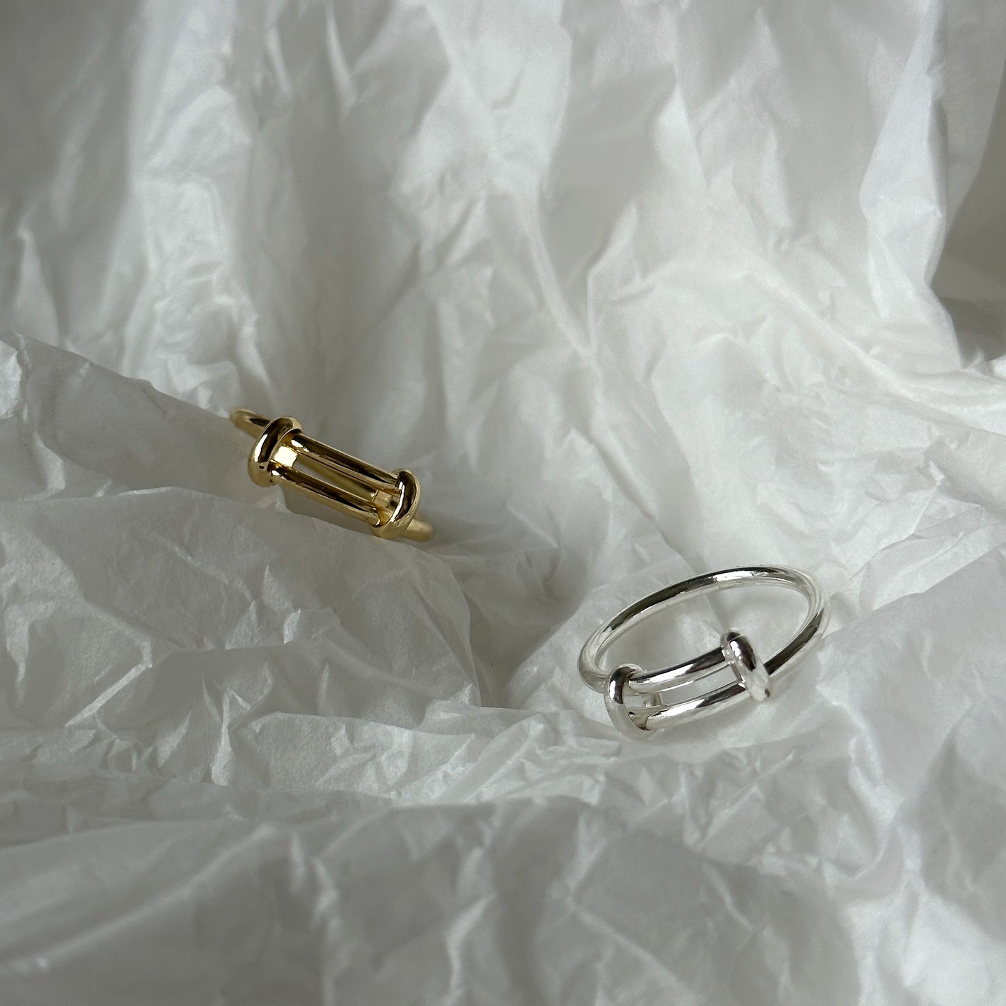 Gold and Silver Nail Ring