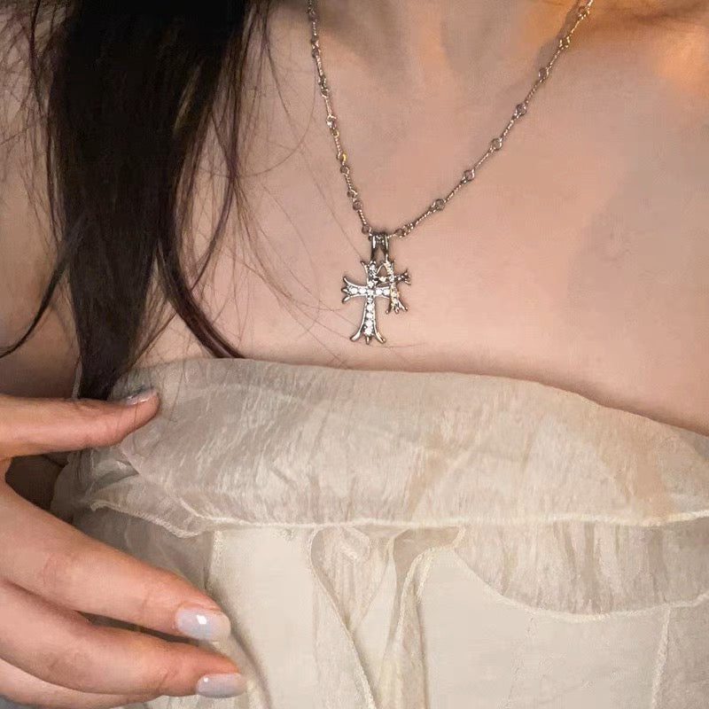 Silver Plated Cross Necklace