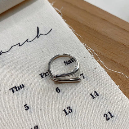 Silver Plated Tube Ring