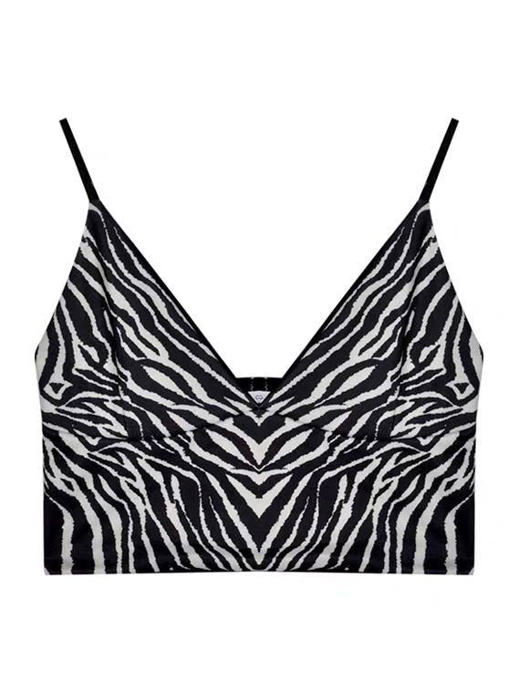 斑马纹辣妹吊带Zebra Stripe Top