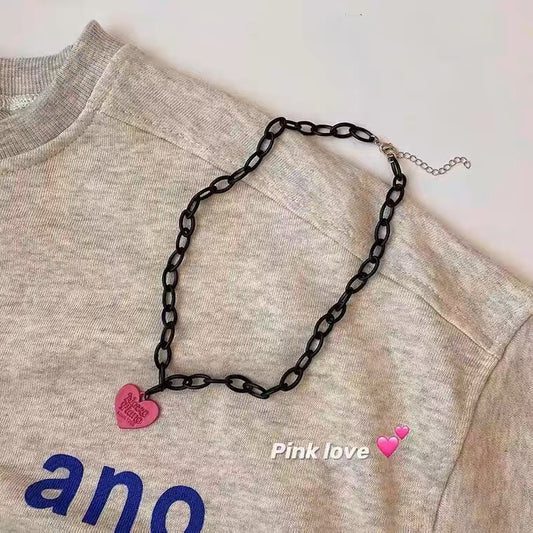 Black Link Chain Necklace