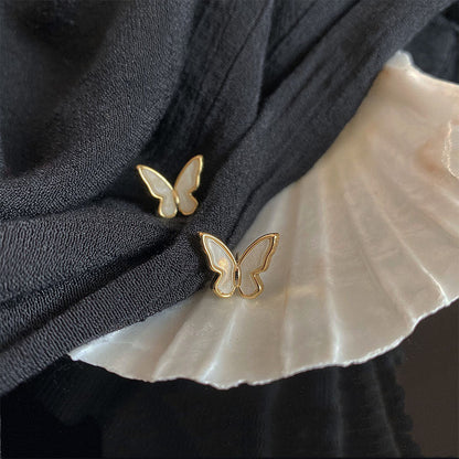 Gold Plated Butterfly Stud Earring