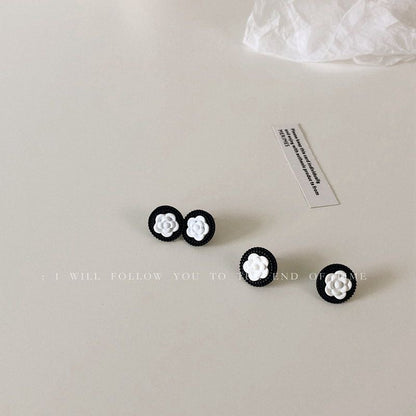 Silver Plated Floral Stud Earrings