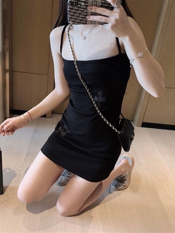 20%OFF_十字架吊带短裙Suspender Textured Dress