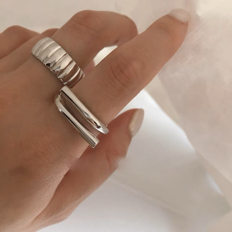 Silver Plated Tube Ring