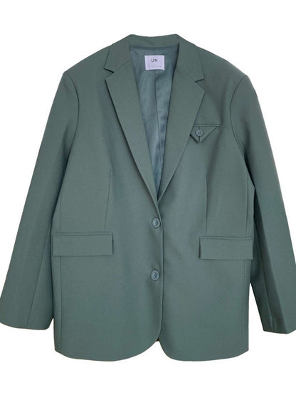 廓形墨绿色西服Shamrock Green Blazer