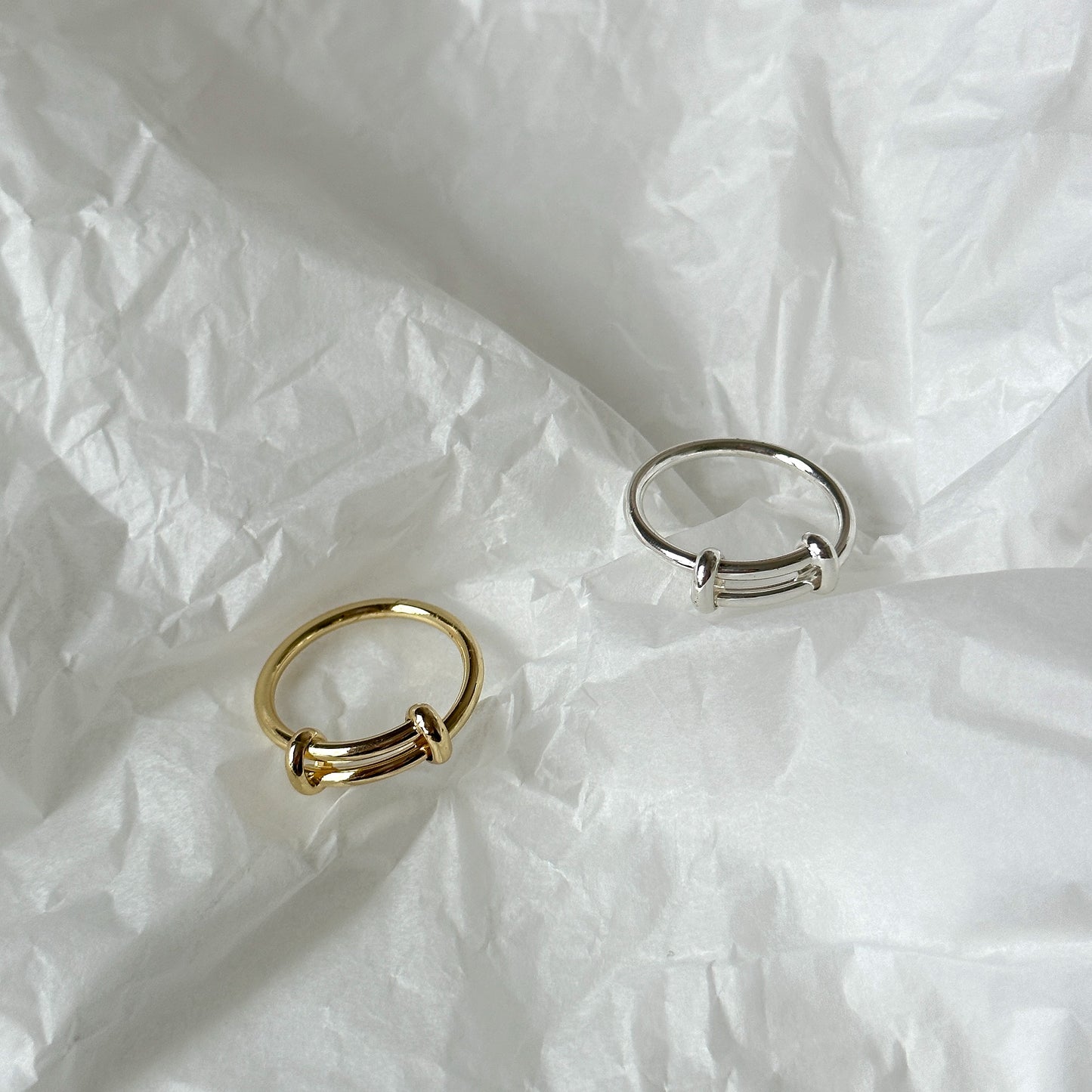 Gold and Silver Nail Ring