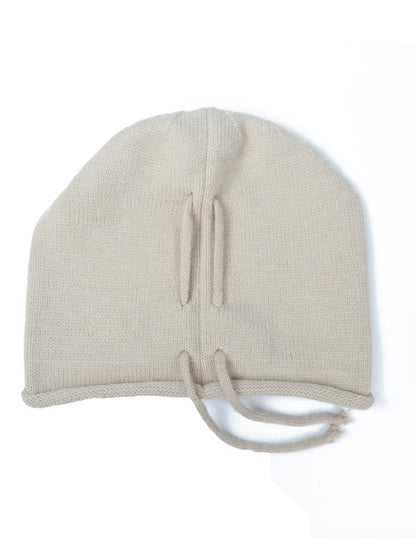 大头围针织堆堆帽Drawstring Knitted Beanie