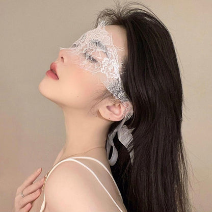 黑白两色蕾丝眼罩Lace Eye Mask