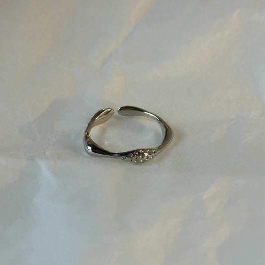 Silver-Plated Irregular Shape Ring